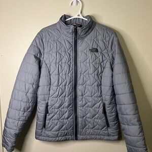 The North Face Light Gray Quilted Jacket